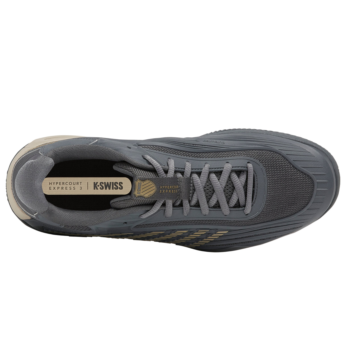 K-Swiss Hypercourt Express 3 Clay Court Tennis Shoe (Mens) - White Cap Grey/Pale Khaki/Turbulence