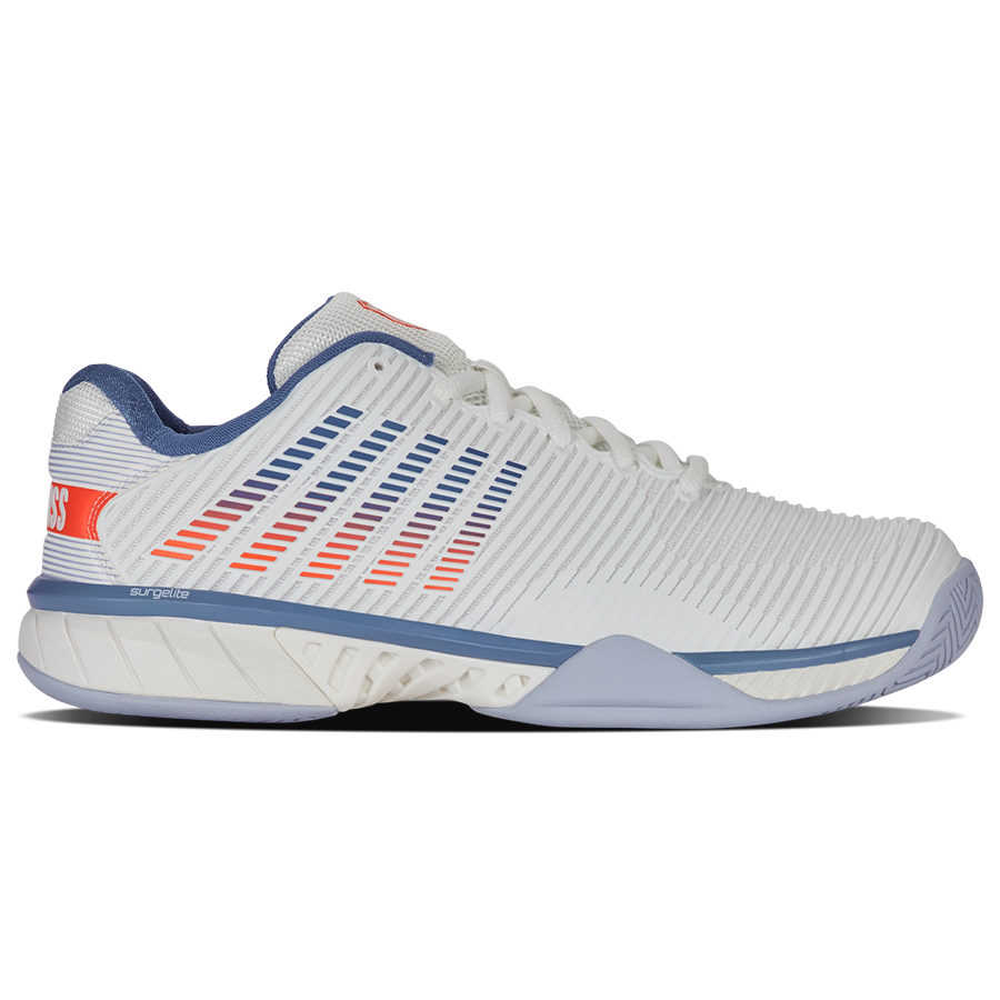 K-Swiss Hypercourt Express 2 (Mens) - Lucent White/Infinity/Scarlet Ibis