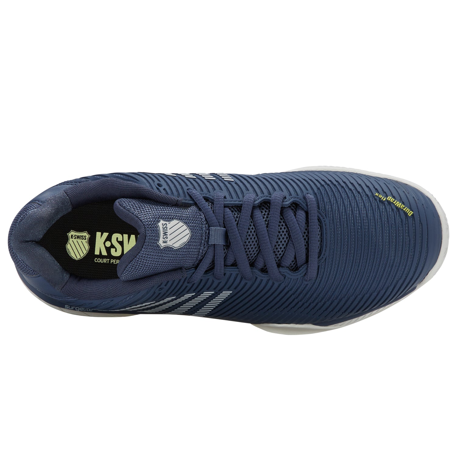K-Swiss Hypercourt Express 2 Clay Court Tennis Shoe (Mens) - Vintage Indigo/Blanc De Blanc/Luminary Green