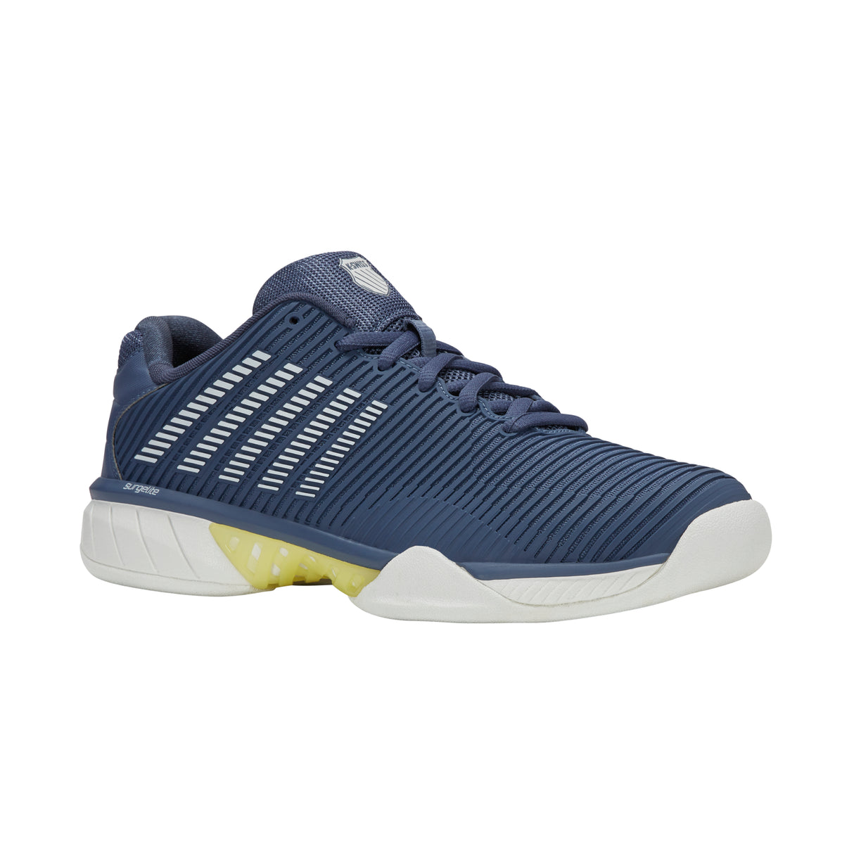 K-Swiss Hypercourt Express 2 Carpet Court Tennis Shoe (Mens) - Vintage Indigo/Blanc De Blanc/Luminary Green