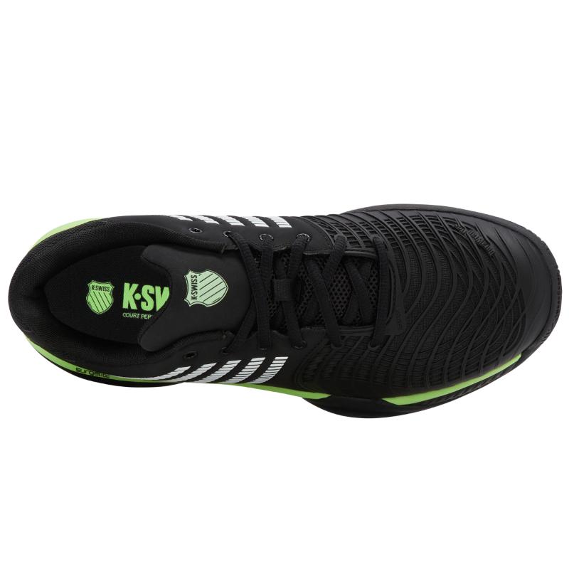 K-Swiss Express Light 3 Tennis Shoe (Mens) - Black/Soft Neon Green