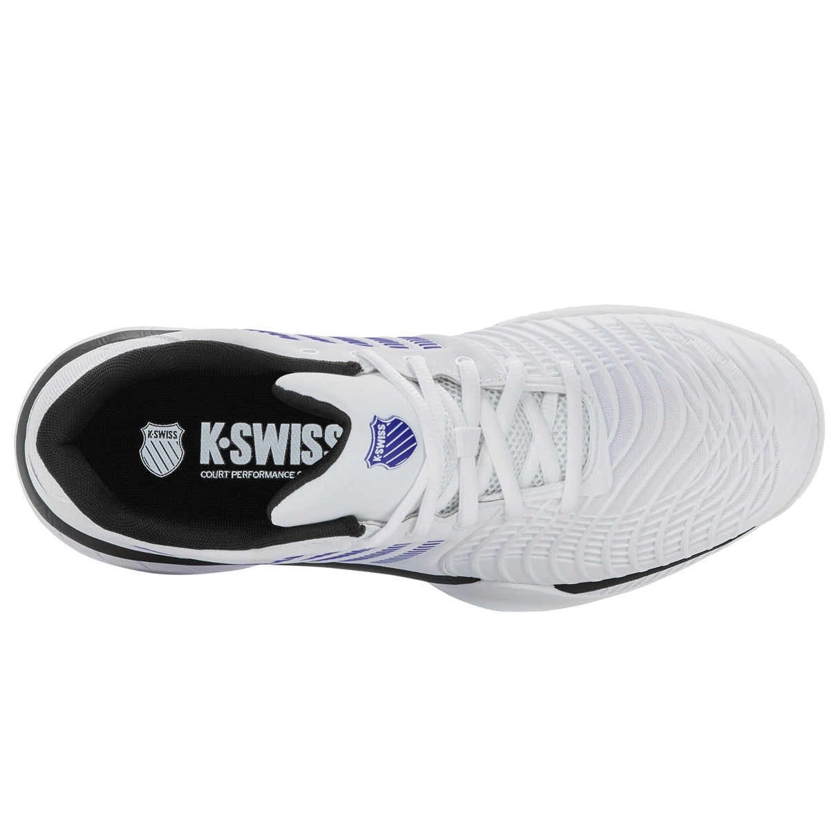 K-Swiss Express Light 3 All Court Tennis Shoe (Mens) - White/Dazzling Blue/Black