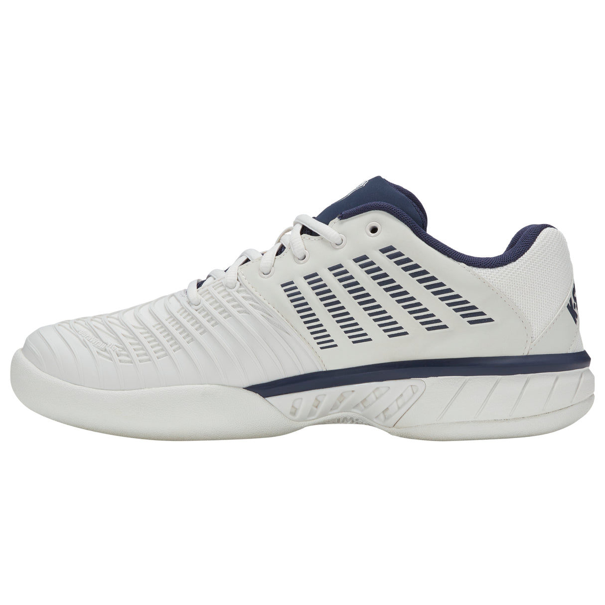 K-Swiss Express Light 3 Carpet Court Tennis Shoes (Mens) - Blanc de Blanc/Naval Academy