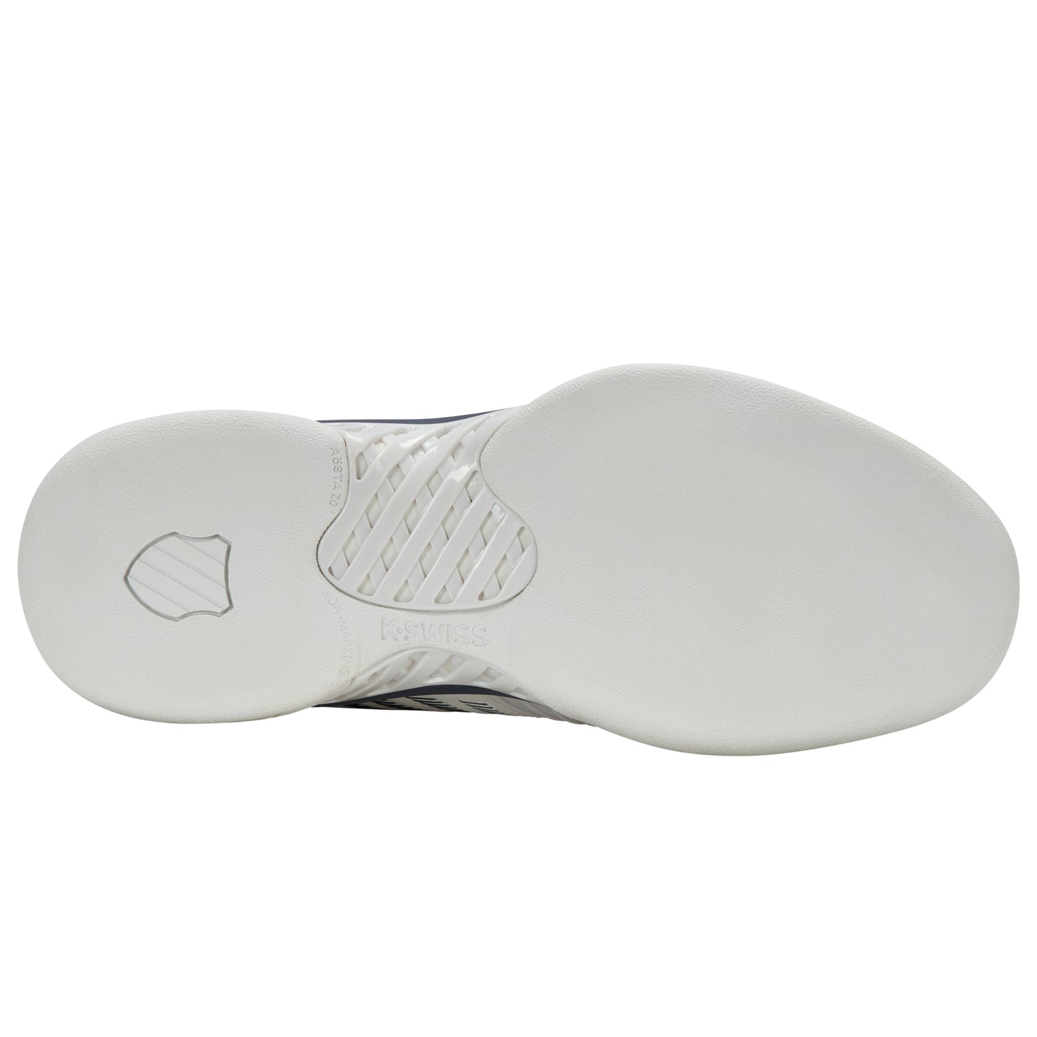 K-Swiss Express Light 3 Carpet Court Tennis Shoes (Mens) - Blanc de Blanc/Naval Academy