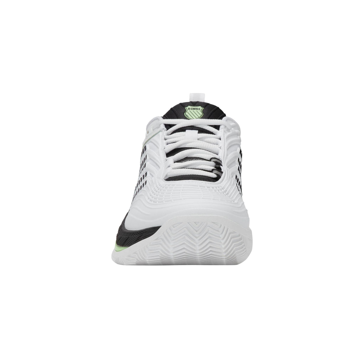 K-Swiss Hypercourt Supreme 2 Clay Court Tennis Shoe (Mens) - White/Black/Soft Neon Green