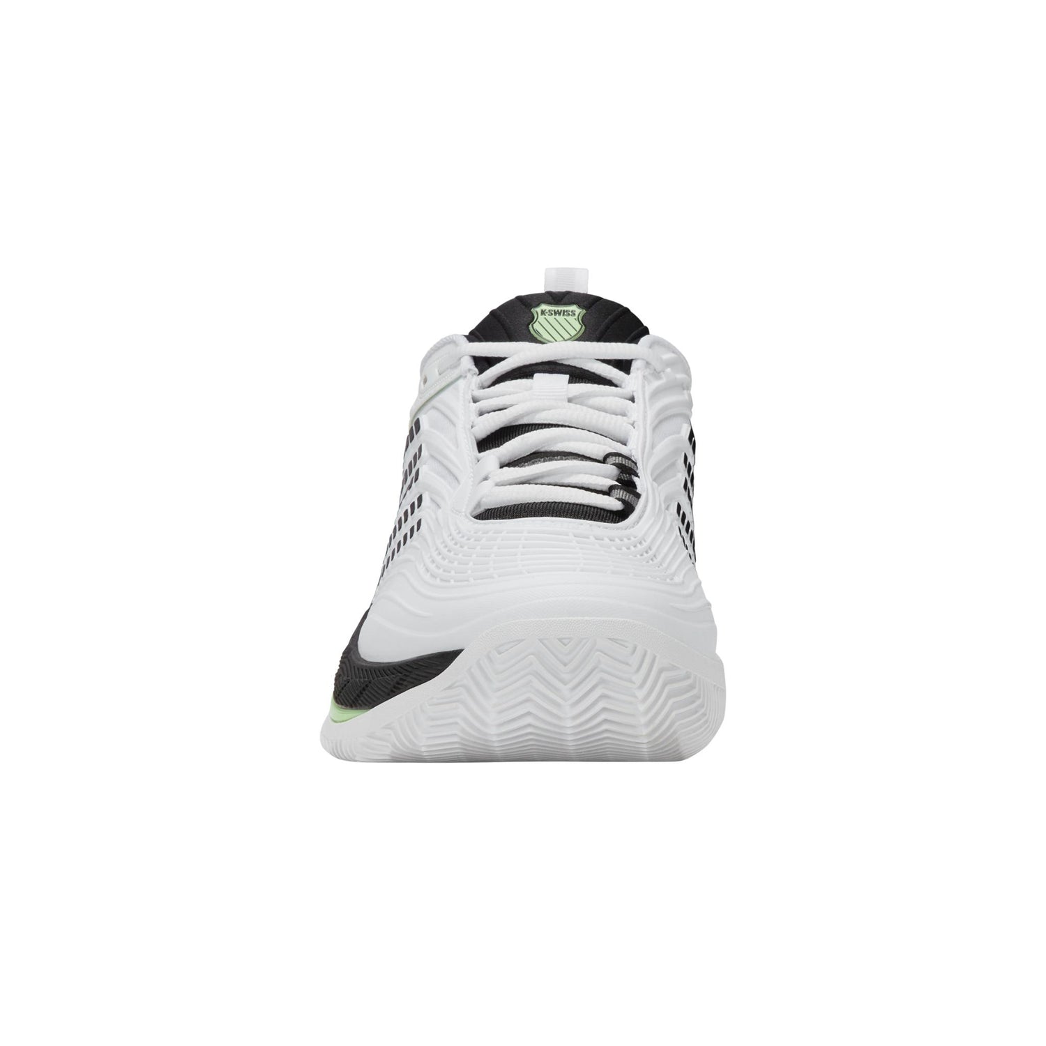 K-Swiss Hypercourt Supreme 2 Clay Court Tennis Shoe (Mens) - White/Black/Soft Neon Green
