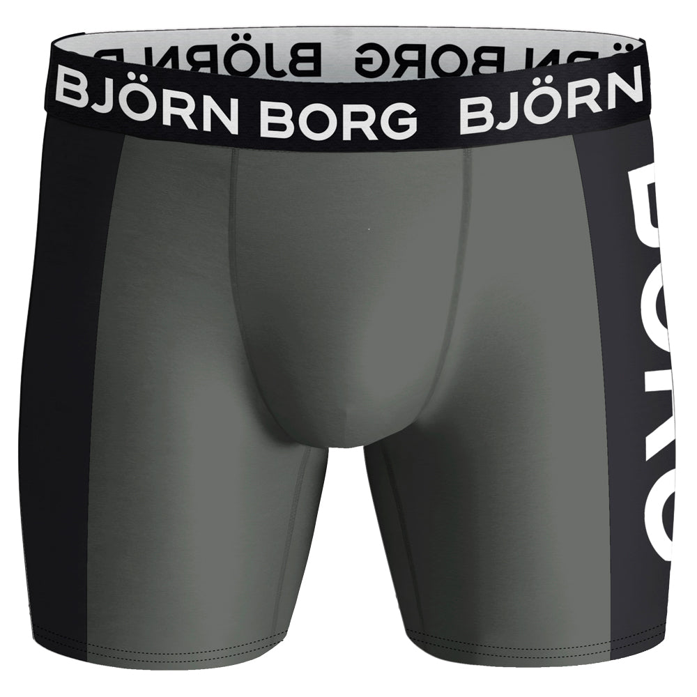 Bjorn Borg Performance Boxer (2-Pack) - Grey/Green/Black