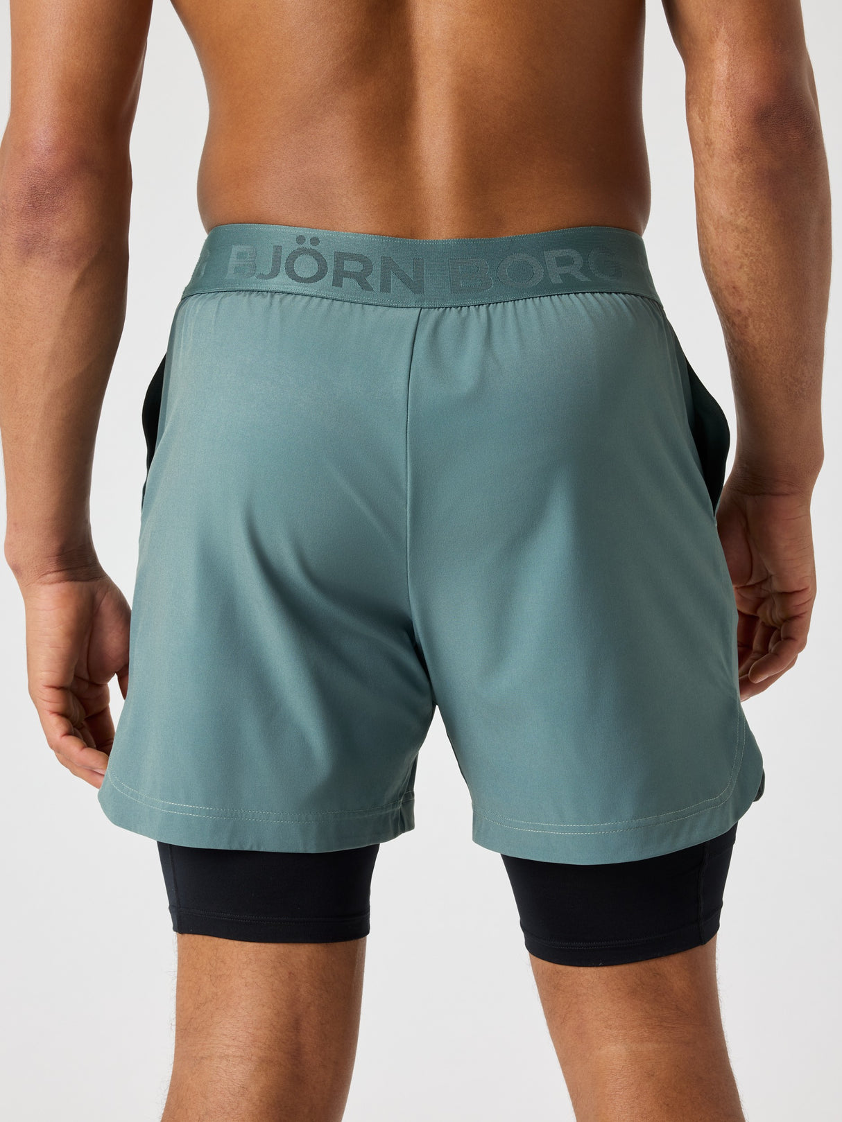 Bjorn Borg Borg 2 In 1 Shorts (Mens) - Balsam Green