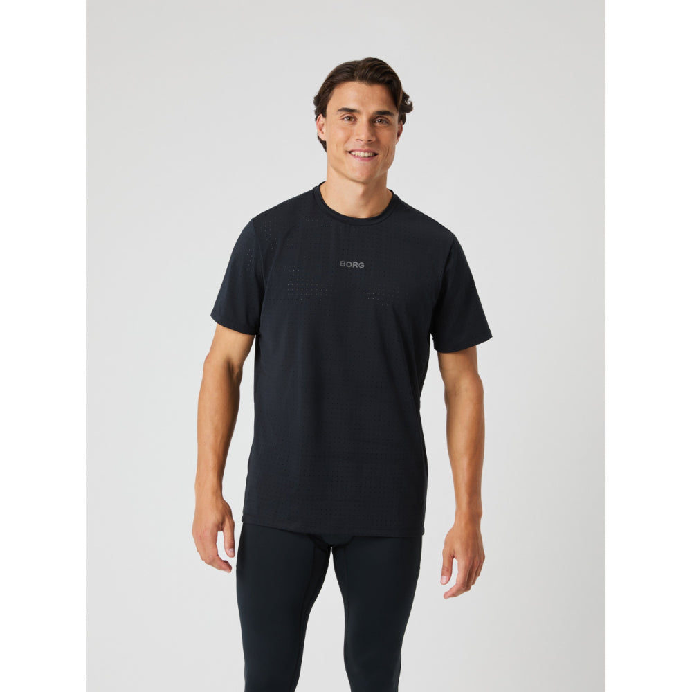 Bjorn Borg Borg Performance Perforated T-Shirt (Mens) - Black Beauty