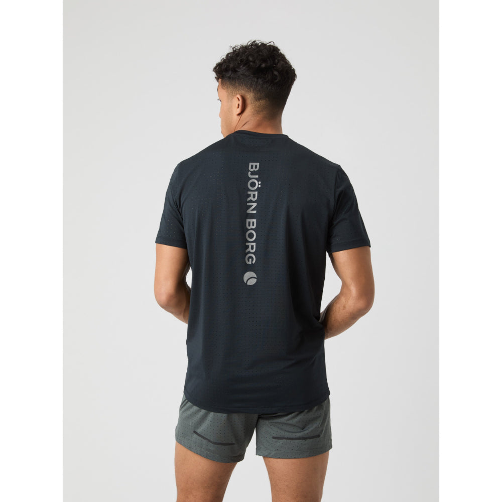 Bjorn Borg Borg Performance Perforated T-Shirt (Mens) - Black Beauty