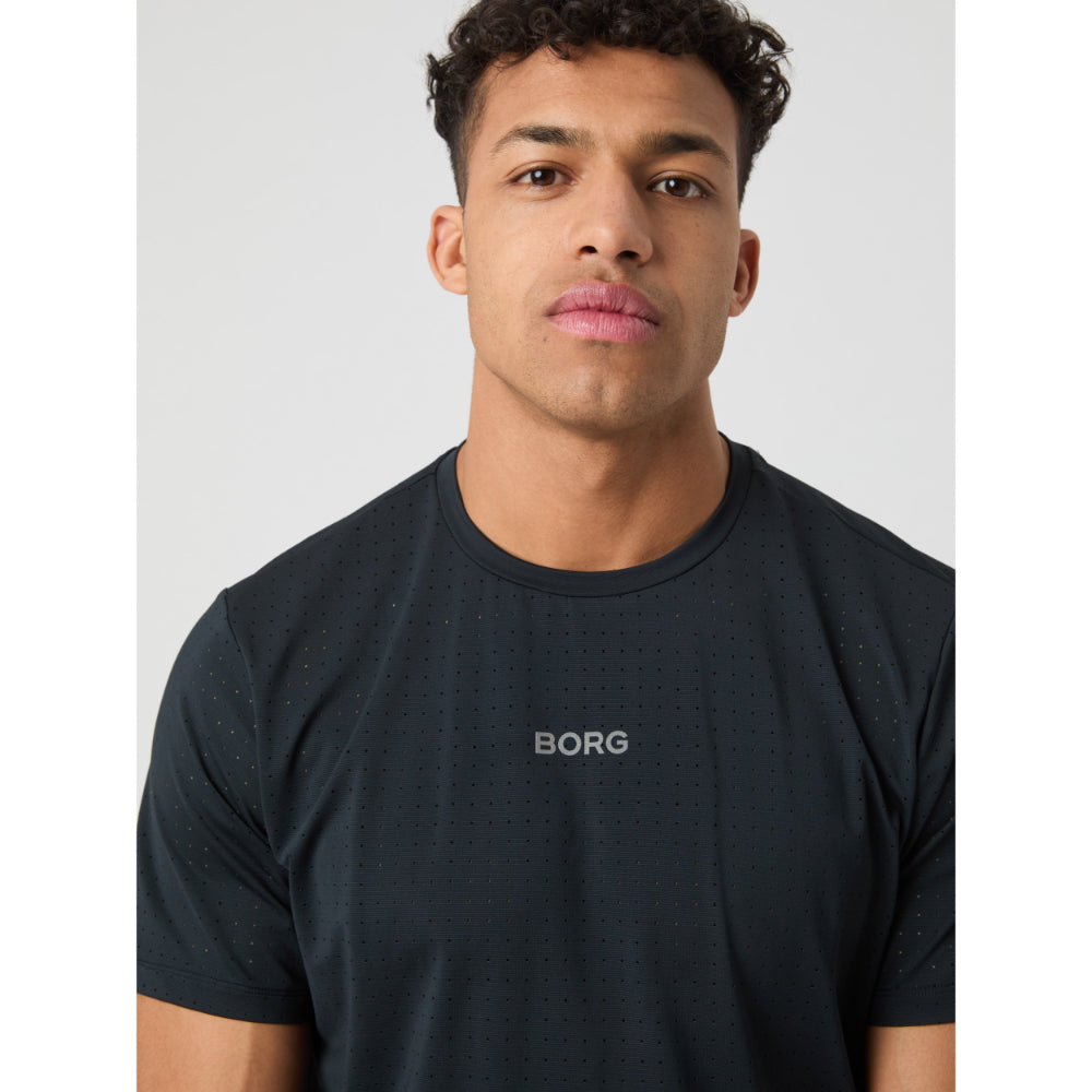 Bjorn Borg Borg Performance Perforated T-Shirt (Mens) - Black Beauty