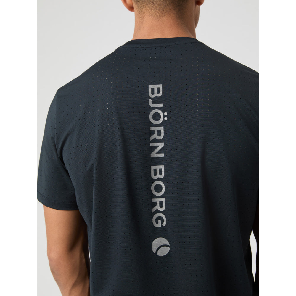 Bjorn Borg Borg Performance Perforated T-Shirt (Mens) - Black Beauty