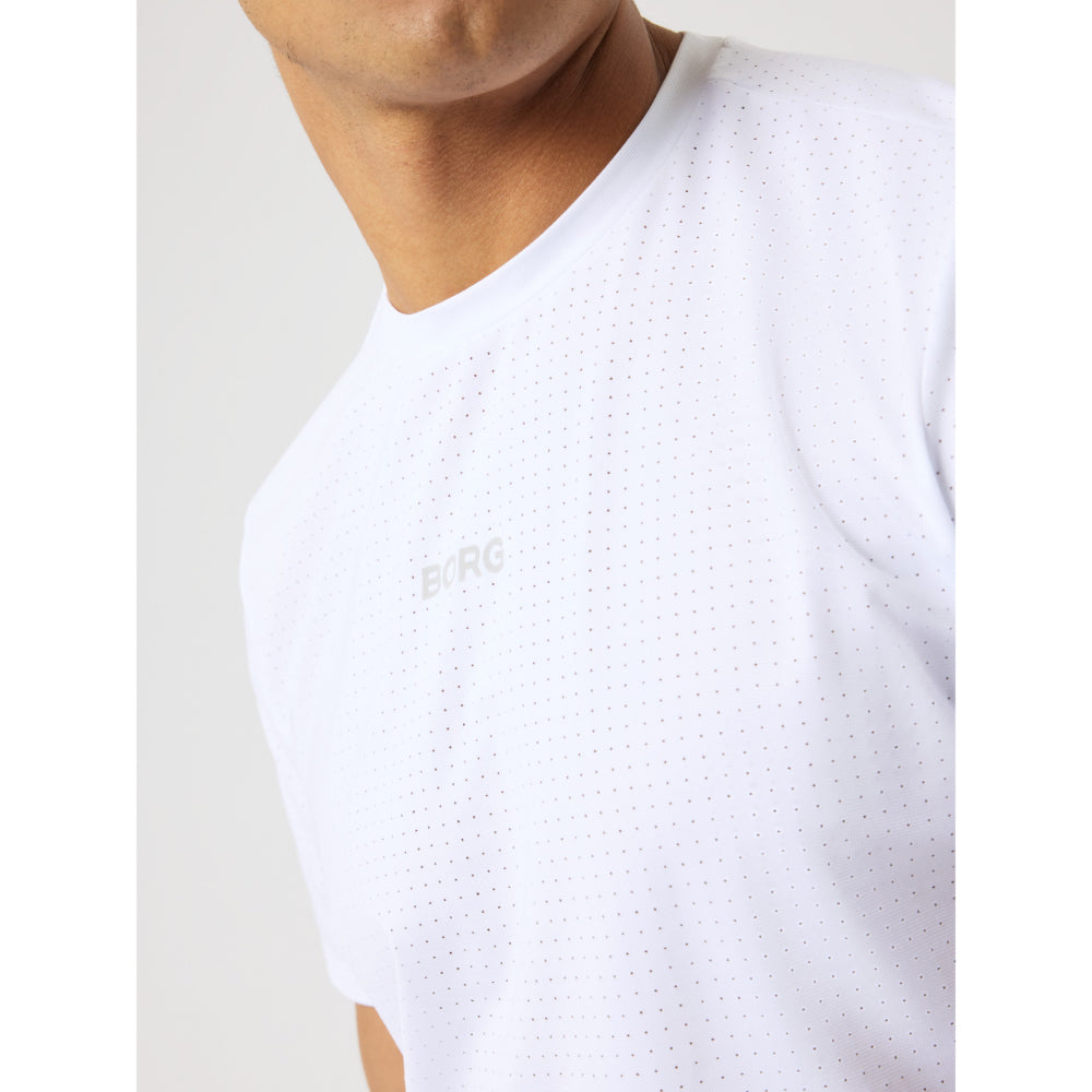 Bjorn Borg Borg Performance Perforated T-Shirt (Mens) - Brilliant White