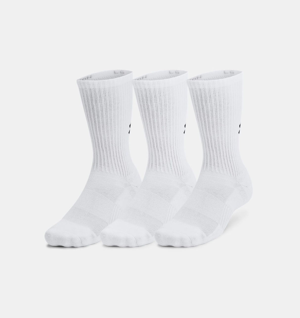 Under Armour Training Cotton 3-Pack Crew Socks (Unisex) - White / Black
