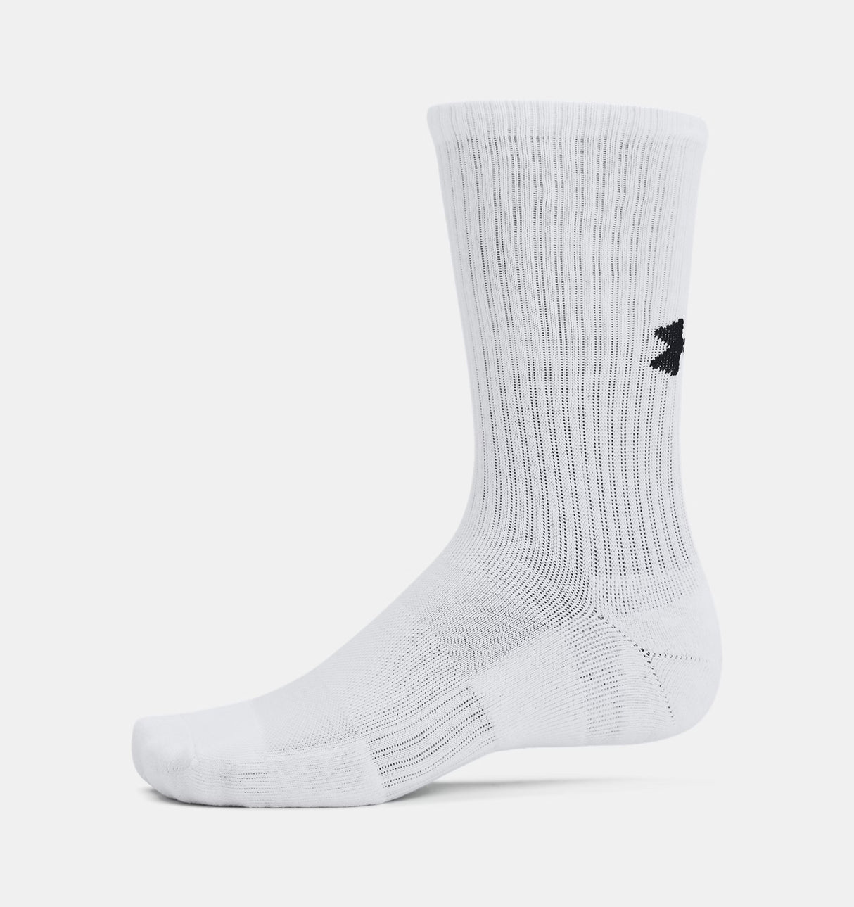 Under Armour Training Cotton 3-Pack Crew Socks (Unisex) - White / Black