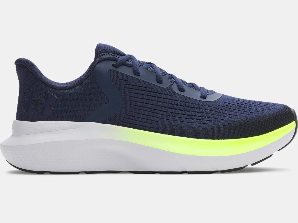 Under Armour Rogue 5 Running Shoes (Men's) - Washed Navy / High Viz Yellow / Black