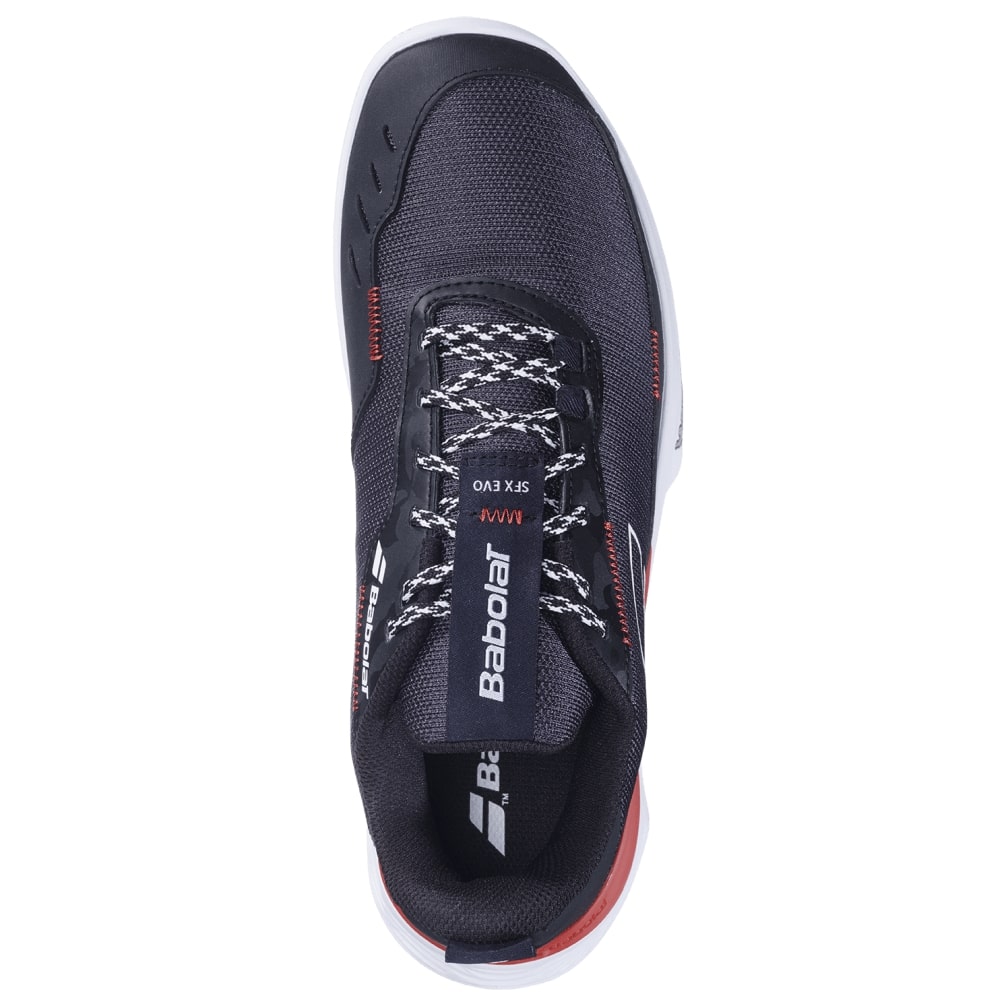 Babolat SFX Evo Clay Court Tennis Shoes (Mens) - Black/Fiesta Red