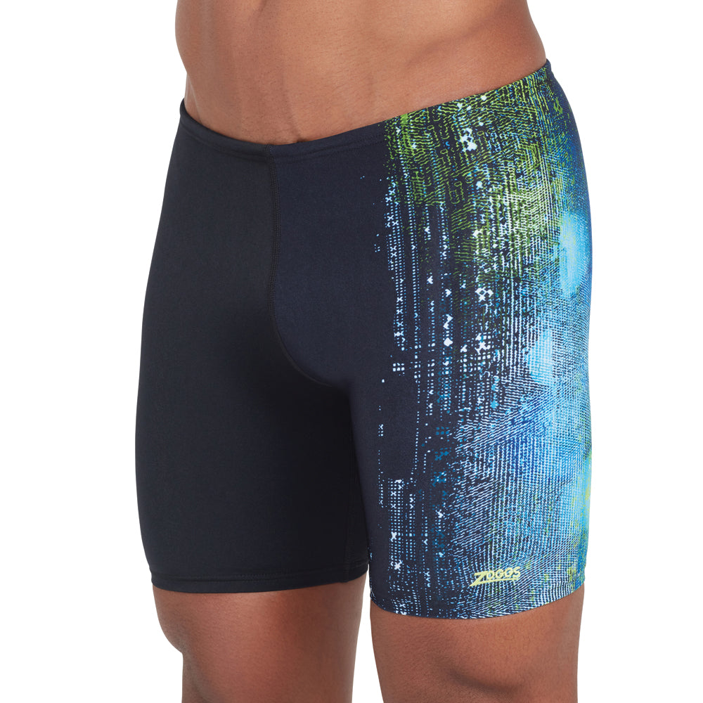 Mens Swimming Mid-Jammers Zoggs - Grit Print