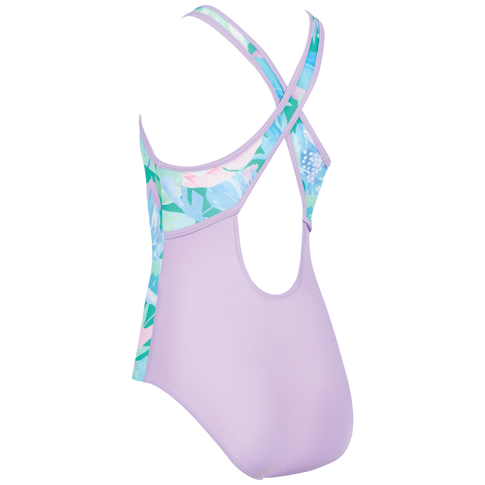 Girls Hi Front Crossback Swimming Costume - Dreamland