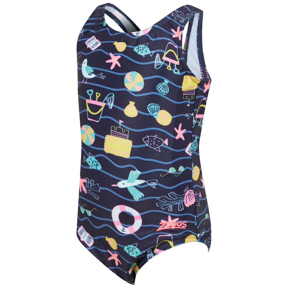 Girls Scoopback Swimming Costume Holly Day stringsports.co.uk
