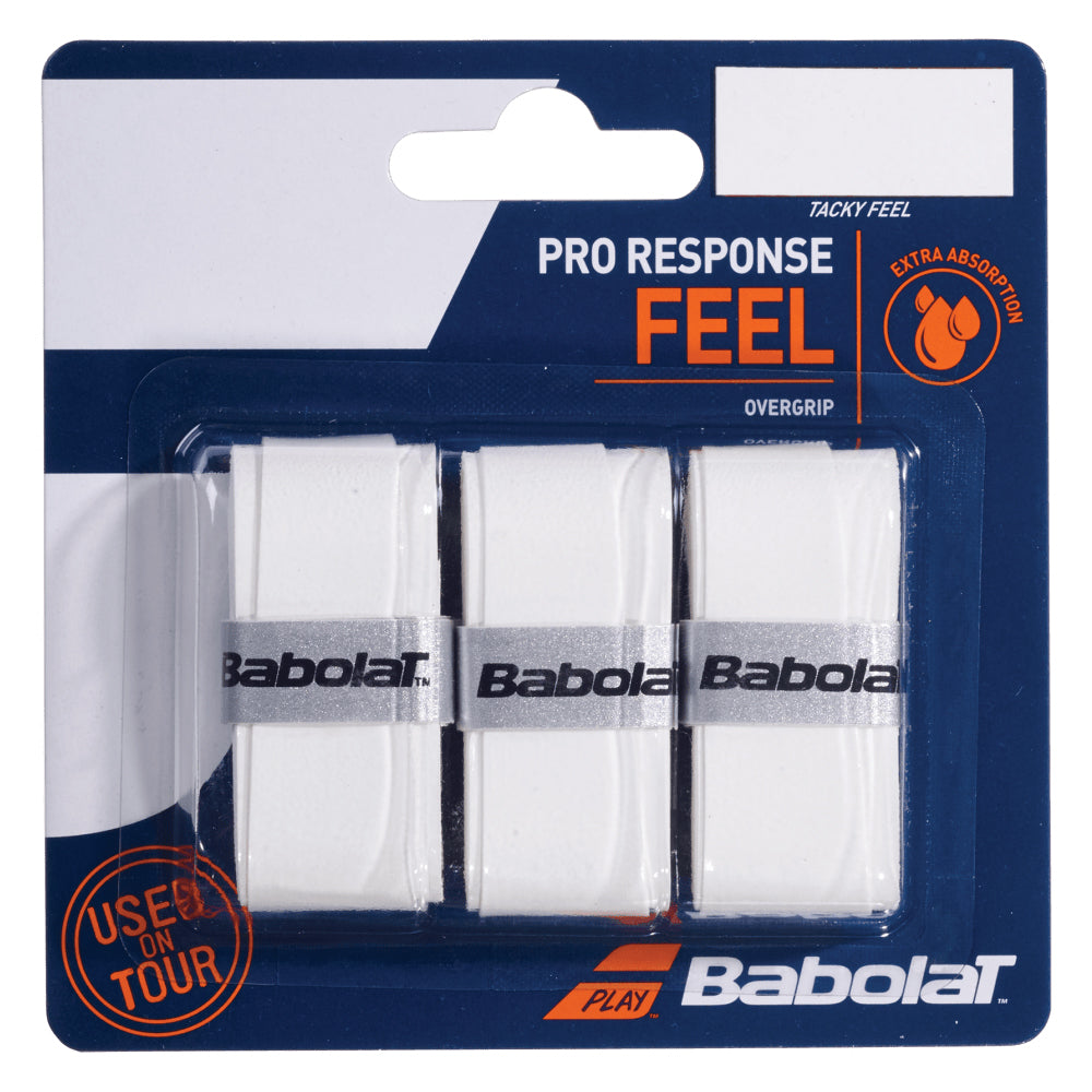 Babolat Pro Response Tennis Overgrip (3 Pack) - White