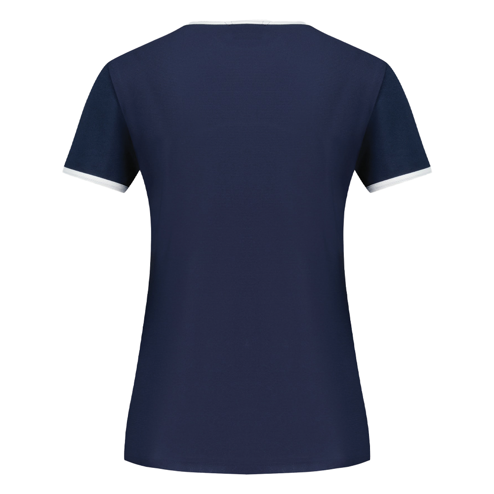 Le Coq Sportif Tennis Short Sleeve Tee (Ladies) - Dress Blue/New Opti