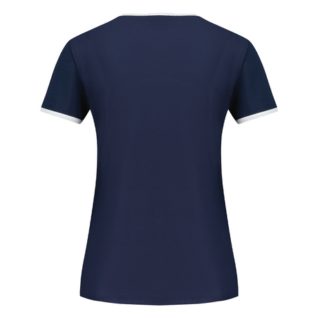 Le Coq Sportif Tennis Short Sleeve Tee (Ladies) - Dress Blue/New Opti