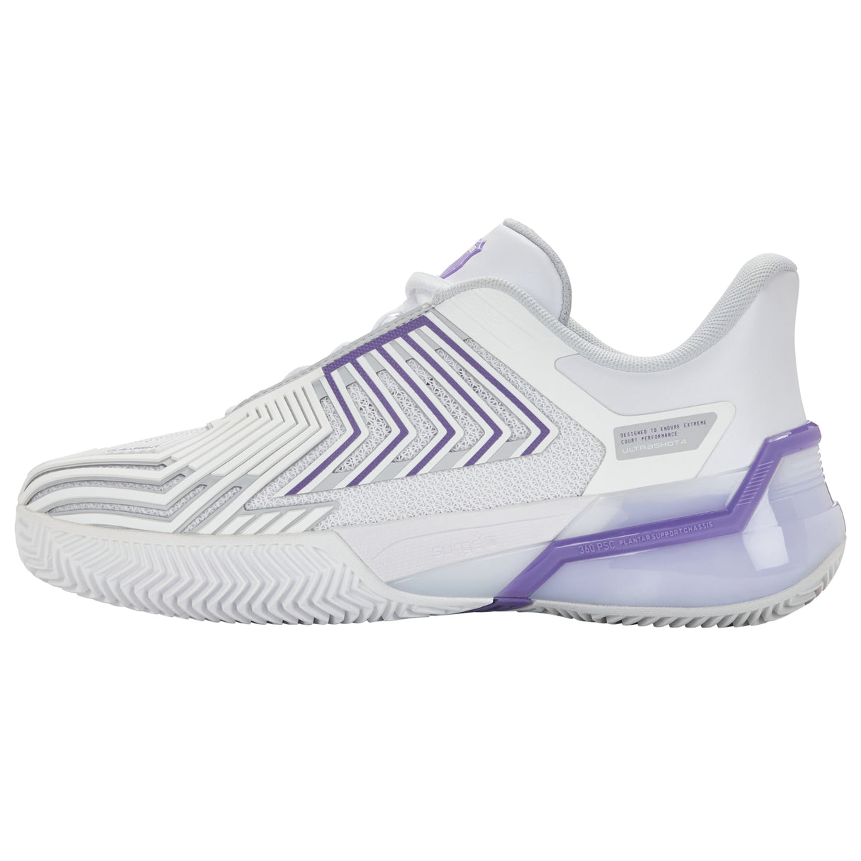 K-Swiss Ultrashot 4 Clay (Ladies) - White/Lunar Rock/Purple Haze