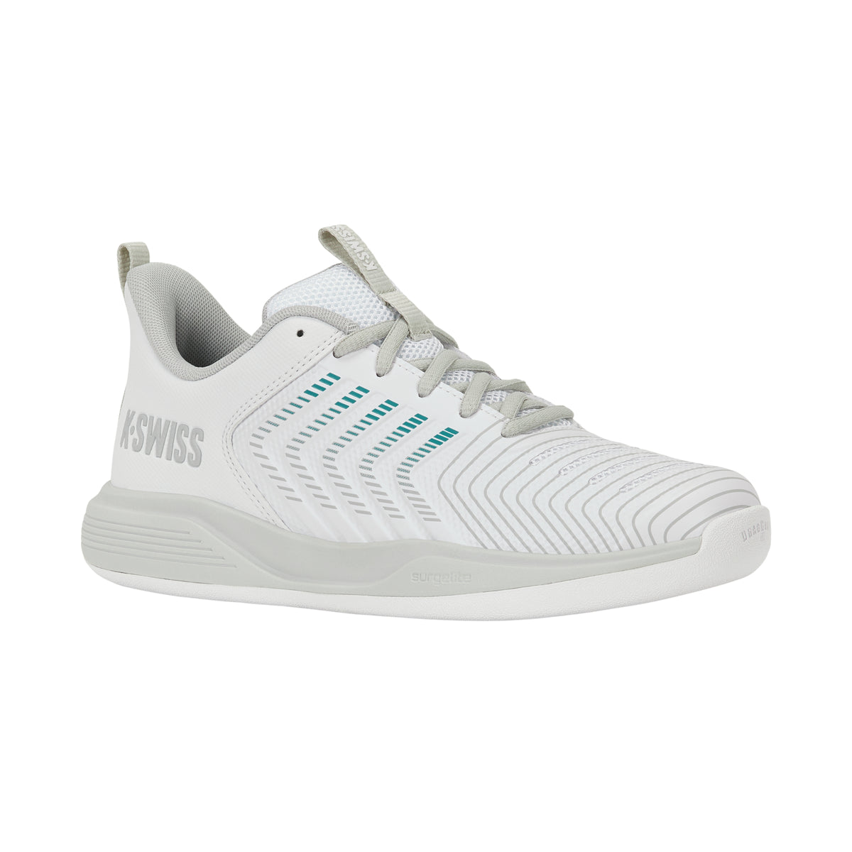 K-Swiss Ultrashot Light Carpet Tennis Shoe (Ladies) - White/Dawn Blue/Baltic