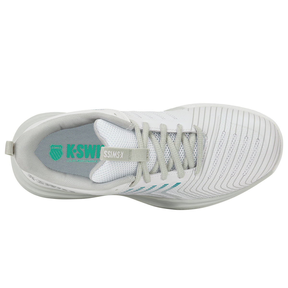 K-Swiss Ultrashot Light Carpet Tennis Shoe (Ladies) - White/Dawn Blue/Baltic