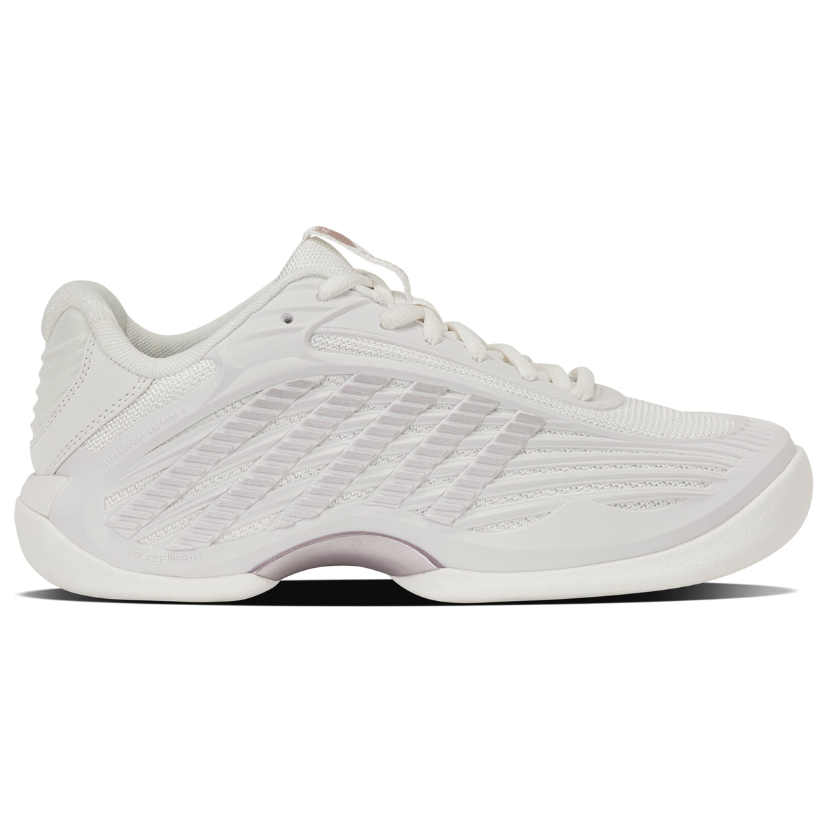 K-Swiss Hypercourt Express 3 Carpet Tennis Shoe (Ladies) - Blanc de Blanc/Rose Gold