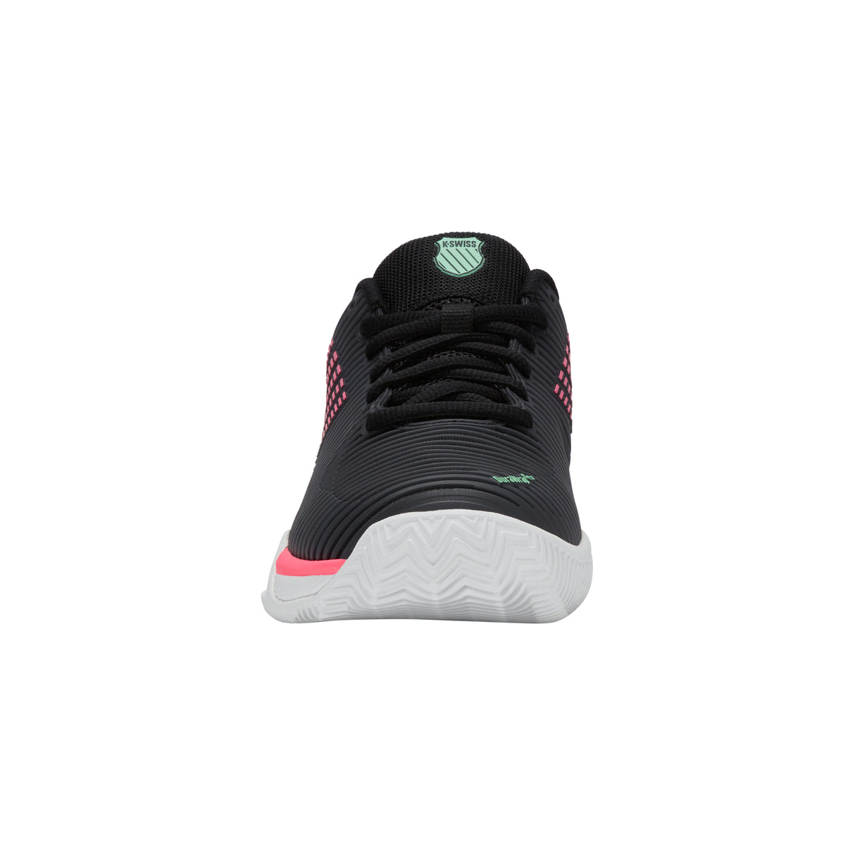 K-Swiss Hypercourt Express 2 Clay Court Tennis Shoe (Ladies) - Black/White/Neon Mint