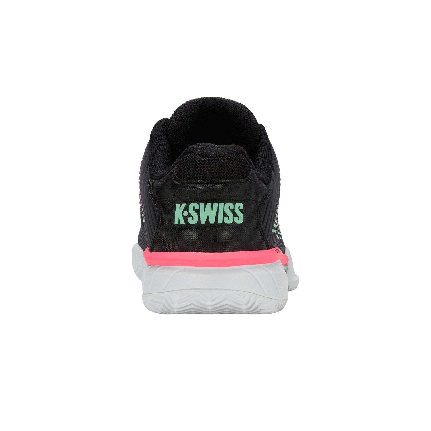 K-Swiss Hypercourt Express 2 Clay Court Tennis Shoe (Ladies) - Black/White/Neon Mint
