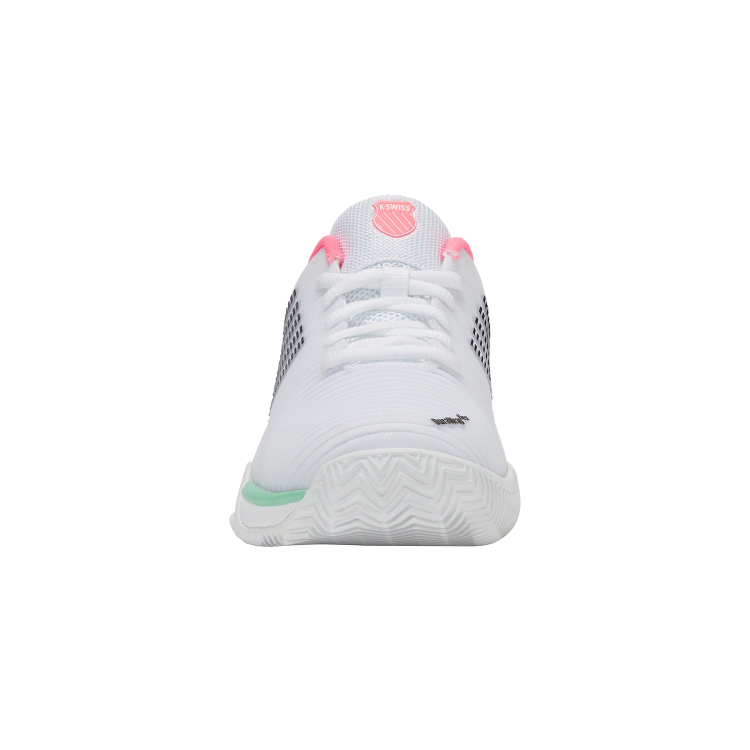 K-Swiss Hypercourt Express 2 Clay Court Tennis Shoe (Ladies) - White/Neon Pastel Pink/Black