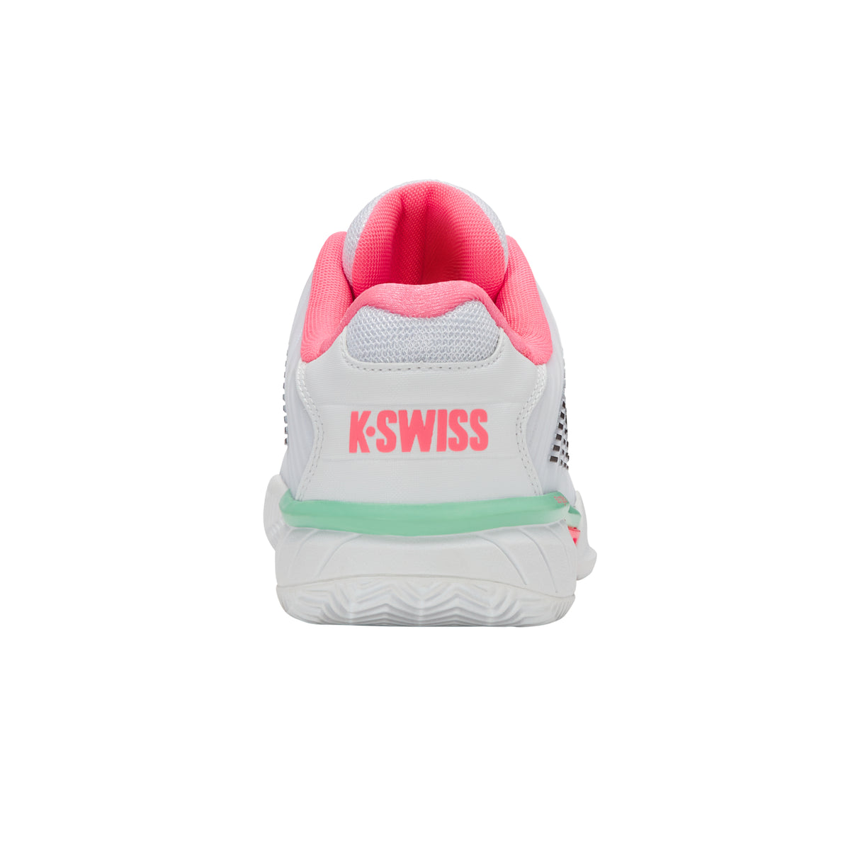 K-Swiss Hypercourt Express 2 Clay Court Tennis Shoe (Ladies) - White/Neon Pastel Pink/Black
