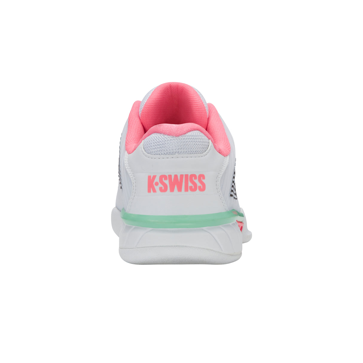 K-Swiss Hypercourt Express 2 Carpet Court Tennis Shoe (Ladies) - White/Neon Pastel Pink/Black