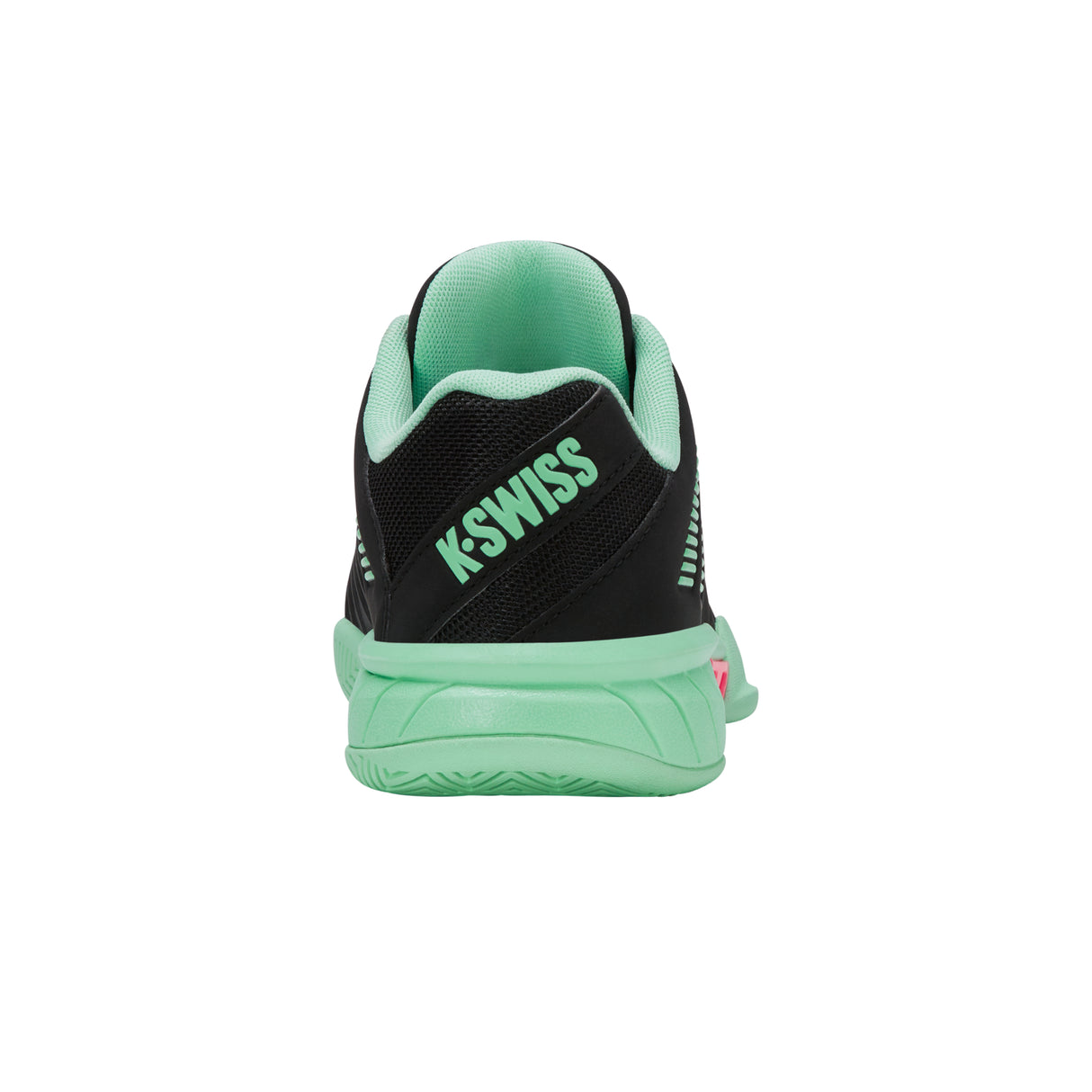 K-Swiss Express Light 3 Tennis Shoe (Ladies) - Black/Neon Mint/Neon Pastel Pink