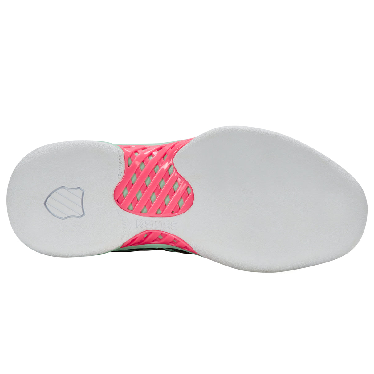 K-Swiss Express Light 3 Carpet Court Tennis Shoe (Ladies) - Black/Neon Mint/Neon Pastel Pink