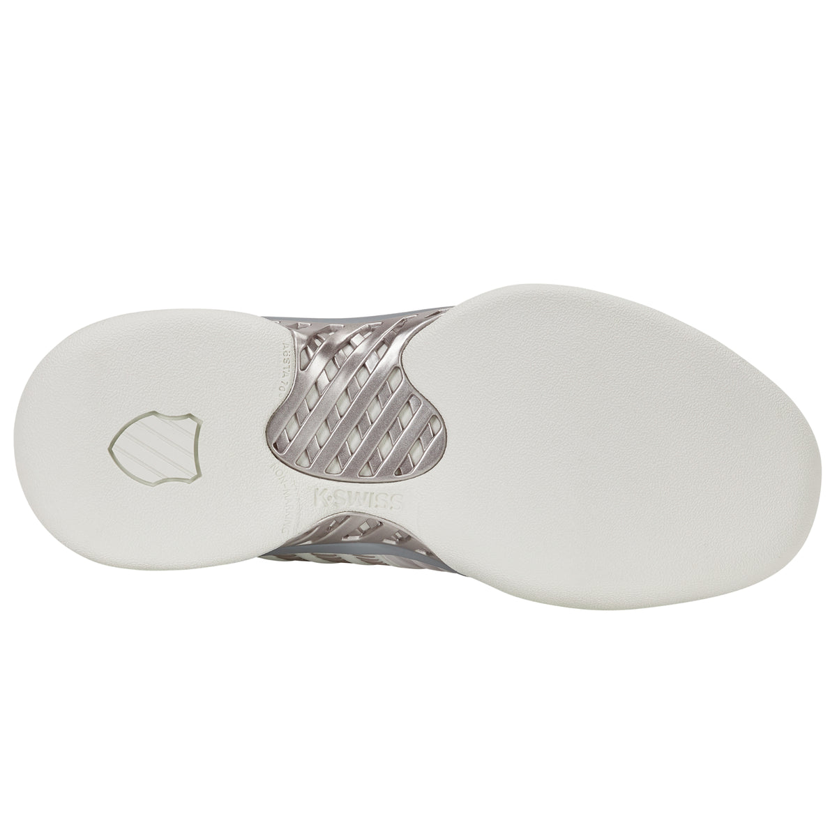 K-Swiss Express Light 3 Carpet Tennis Shoe (Ladies) - Blanc de Blanc/Ultimate Grey/Rose Gold
