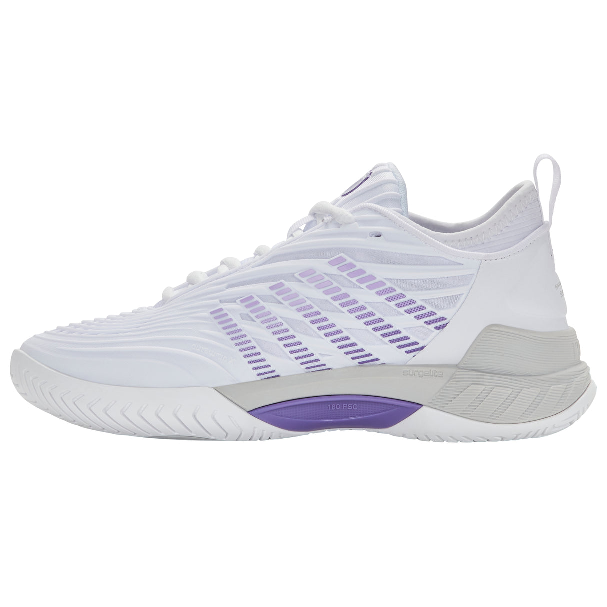 K-Swiss Hypercourt Supreme 2 (Ladies) - White/Lunar Rock/Purple Haze