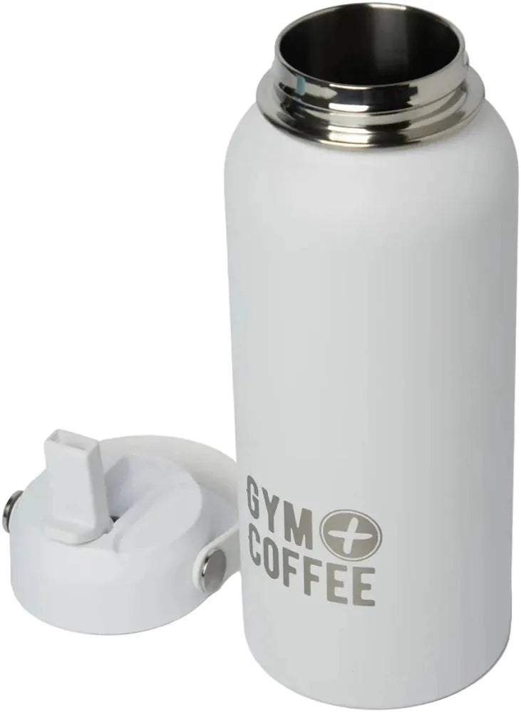 Gym+Coffee 1L Hydrate Bottle - White