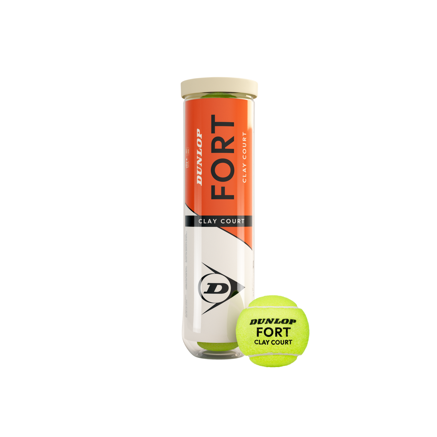 Dunlop Fort Clay Court Tennis Ball (4 Ball Can) - 1  Dozen Balls (See Product Description For Bulk Prices)