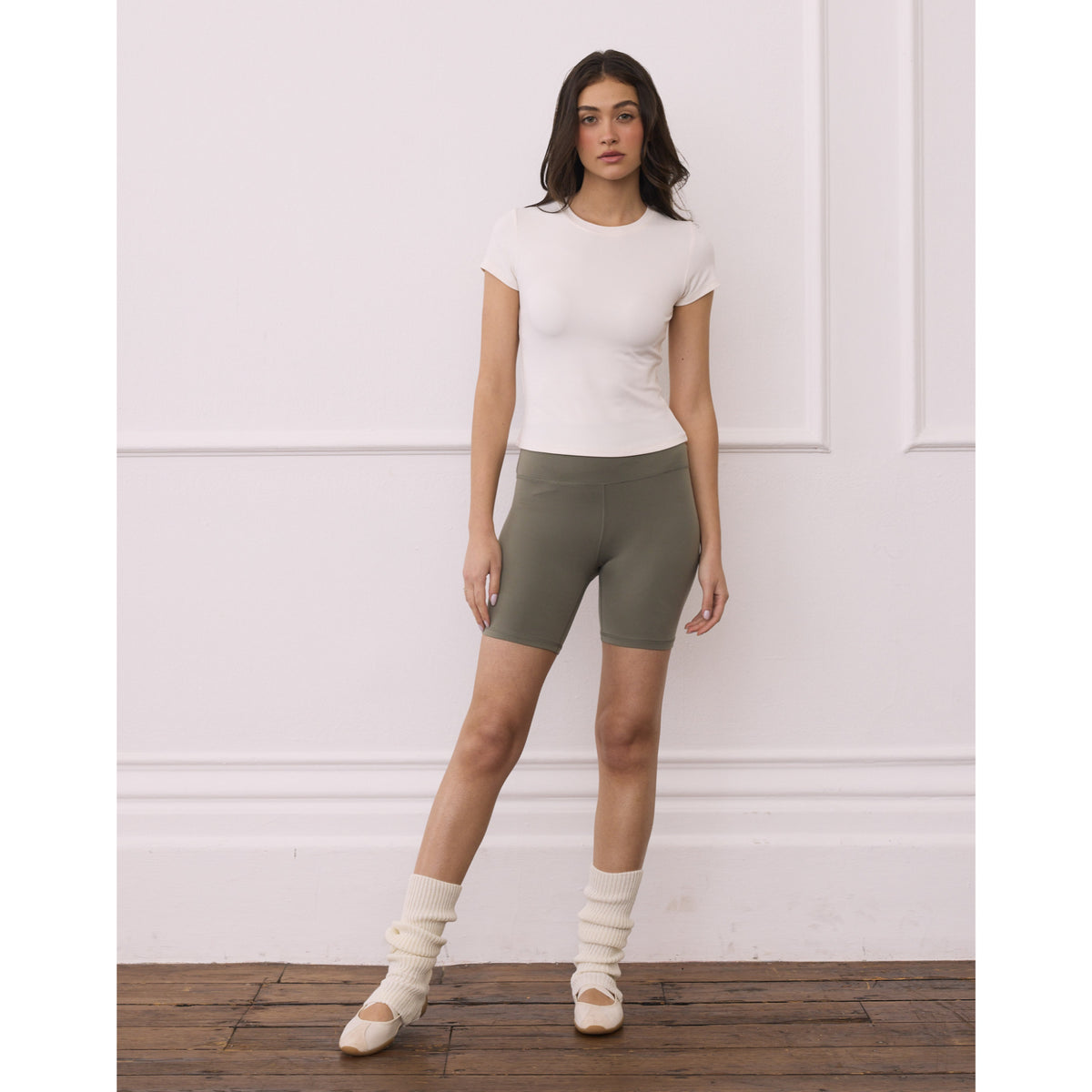Gym+Coffee Soft-Motion Tee (Ladies) - Soft White