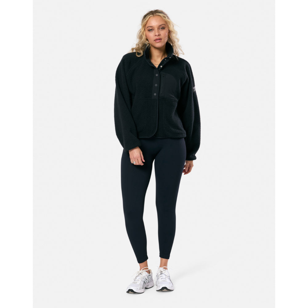 Gym+Coffee Horizon Layer Up Full Snap (Ladies) - Black