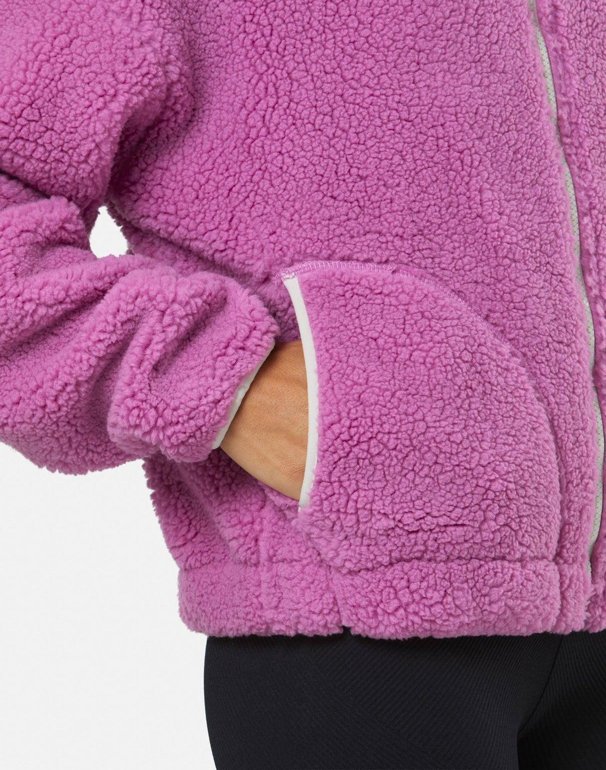 Gym+Coffee Industry Fleece High Collar Jacket (Ladies) - Crisp Pink
