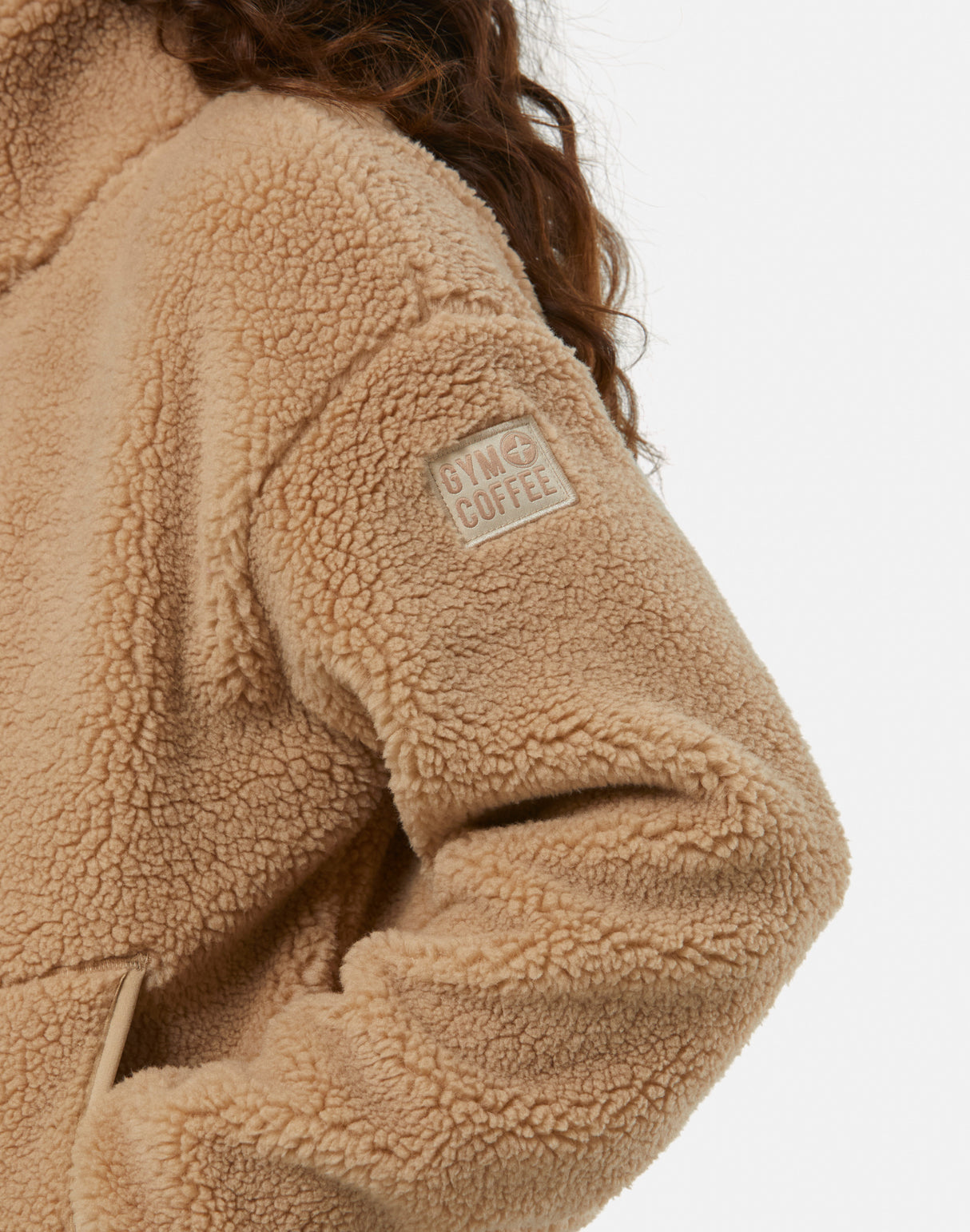 Gym+Coffee Industry Fleece High Collar Jacket (Ladies) - Sandstone
