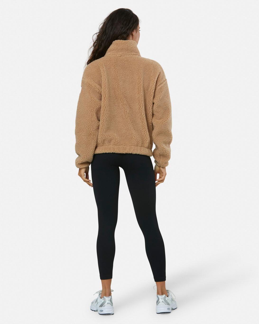 Gym+Coffee Industry Fleece High Collar Jacket (Ladies) - Sandstone