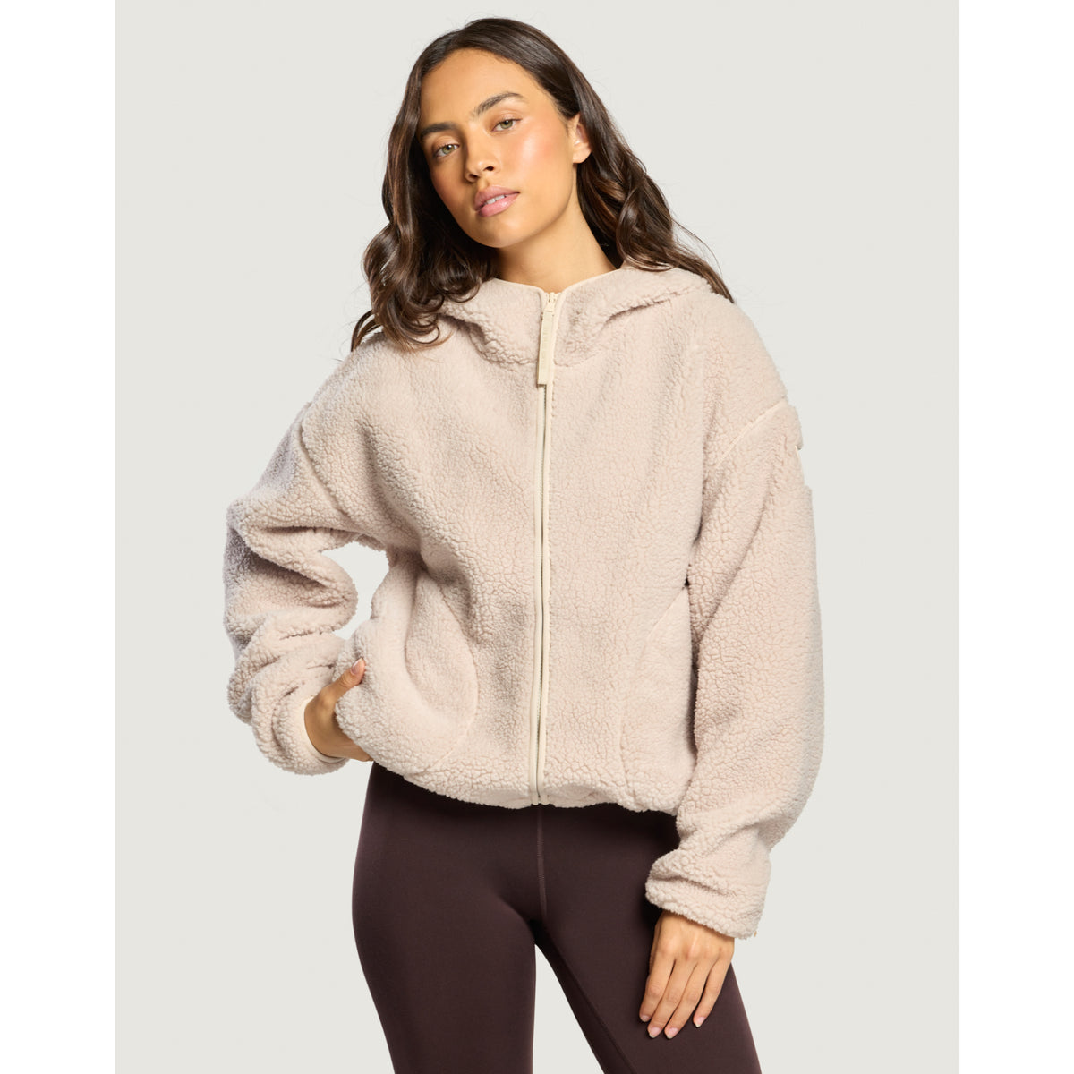 Gym+Coffee Industry Fleece Hooded Full Zip (Ladies) - Natural