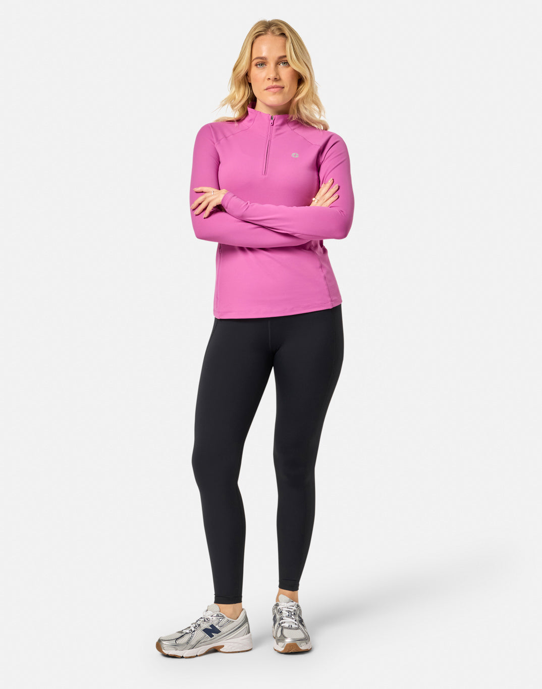Gym+Coffee Relentless 1/4 Zip (Ladies) - Crisp Pink