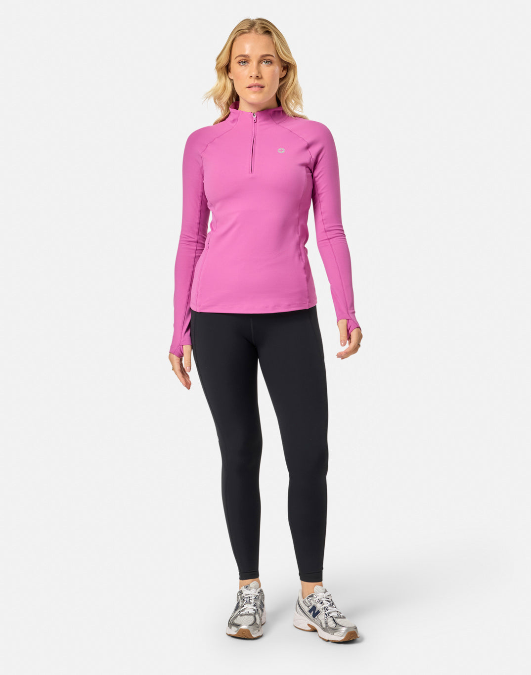 Gym+Coffee Relentless 1/4 Zip (Ladies) - Crisp Pink